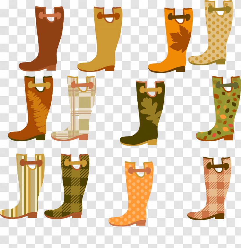 Shoe Boot Euclidean Vector - Joint - Tall Boots Combination Transparent PNG