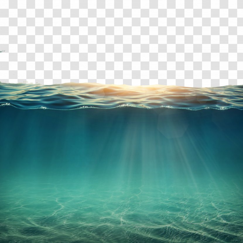 Underwater Ocean - Turquoise - Water Under The Sun Transparent PNG