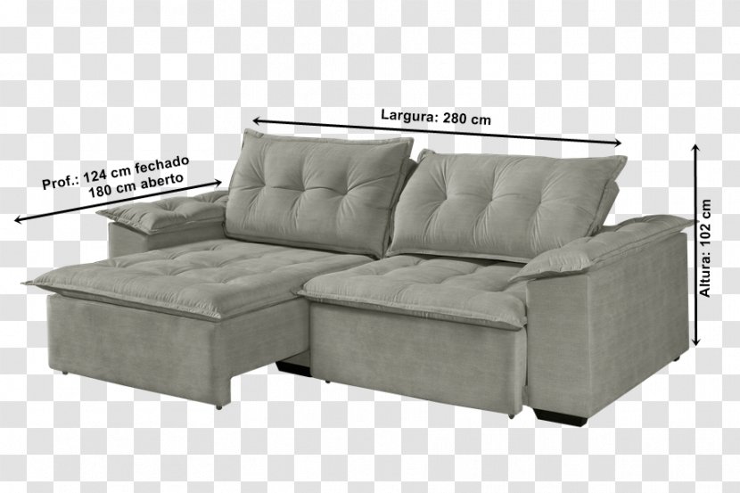 Sofa Bed Couch Chaise Longue Furniture Comfort - Madeira Tratada Transparent PNG