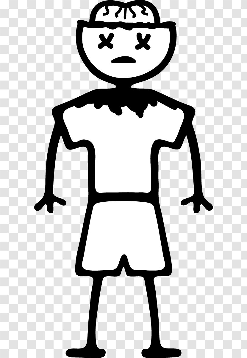 Stick Figure Boy Drawing Clip Art - Black And White - Pictures Of People Transparent PNG