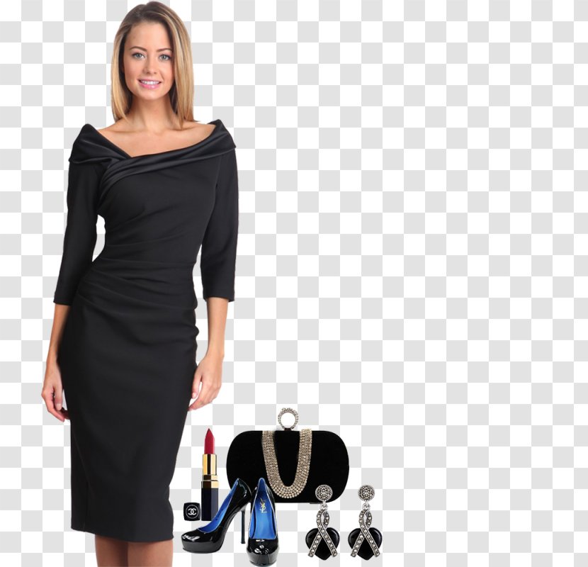 Little Black Dress T-shirt Sleeve Shoulder - Cocktail Transparent PNG