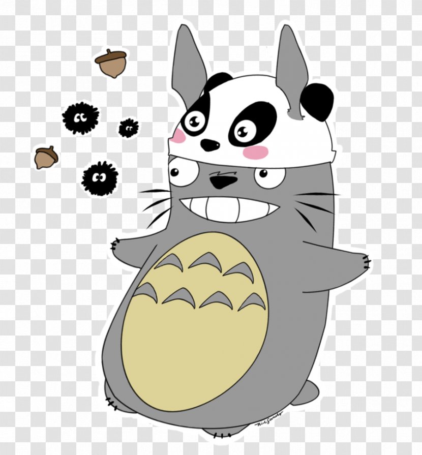 Giant Panda Cat Cartoon Drawing Fan Art - Totoro Transparent PNG