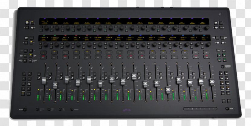 Avid S3 Pro Tools Control Surface Studio S6 Venue - Audio Receiver - Microphone Transparent PNG