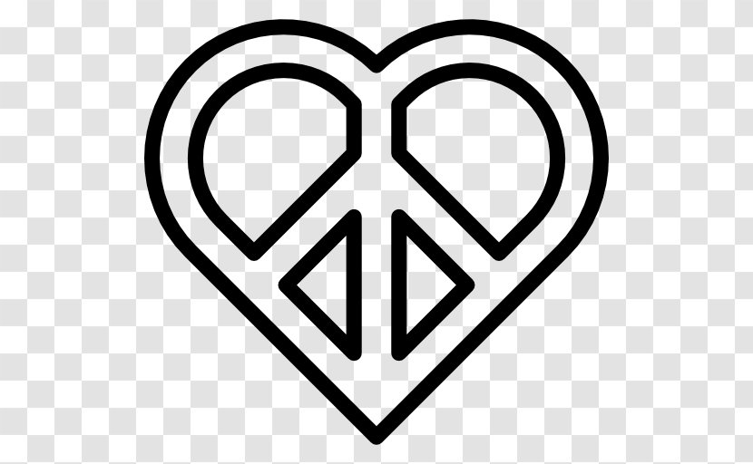 Peace Symbols Heart Sign - Shape - Hippie PEACE Transparent PNG