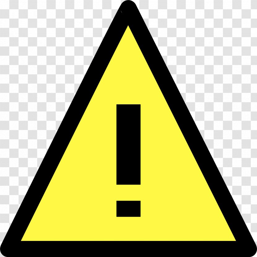 Triangle Warning Sign Clip Art Transparent PNG