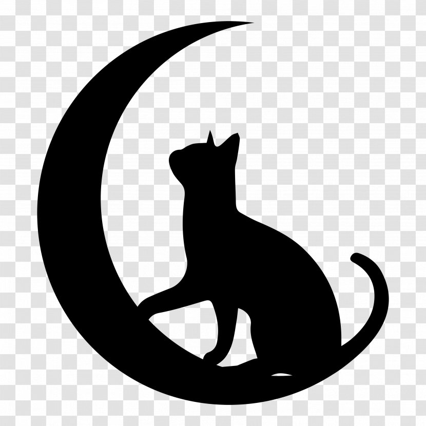 Cat Black Small To Medium-sized Cats White - Mediumsized - Whiskers Head Transparent PNG