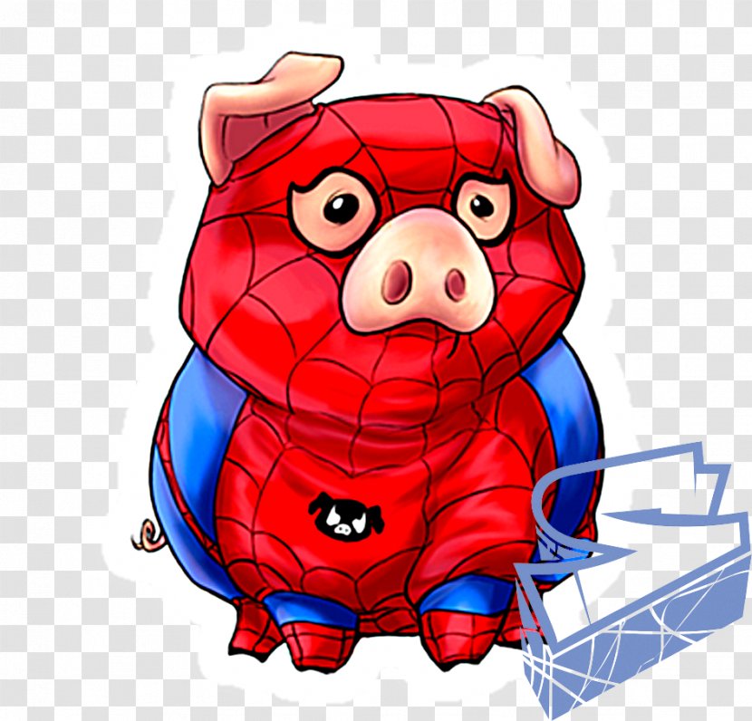 Spider Pig Spider-Man T-shirt - Watercolor Transparent PNG