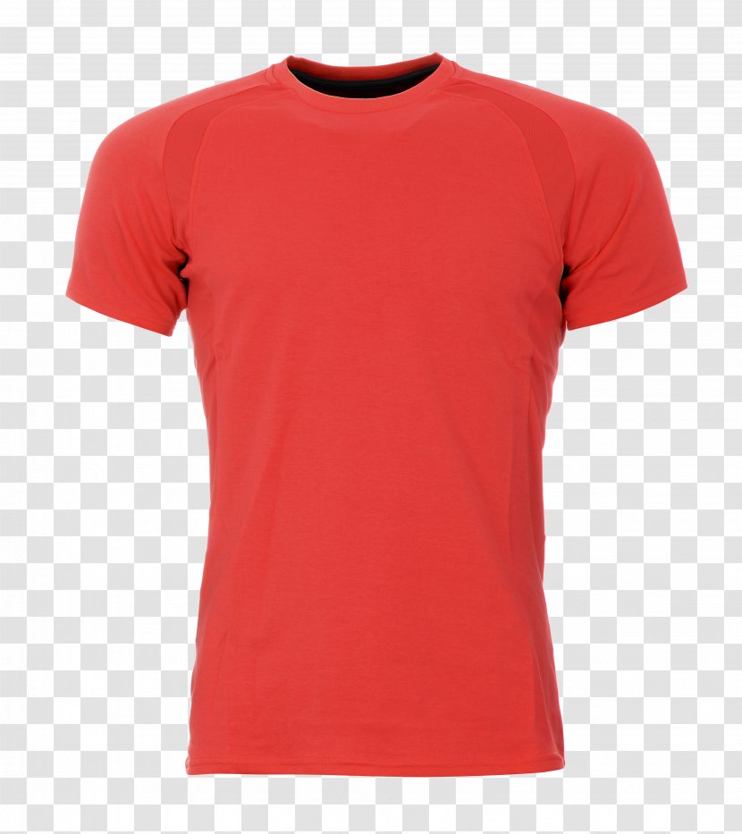 Printed T-shirt Red - White Transparent PNG