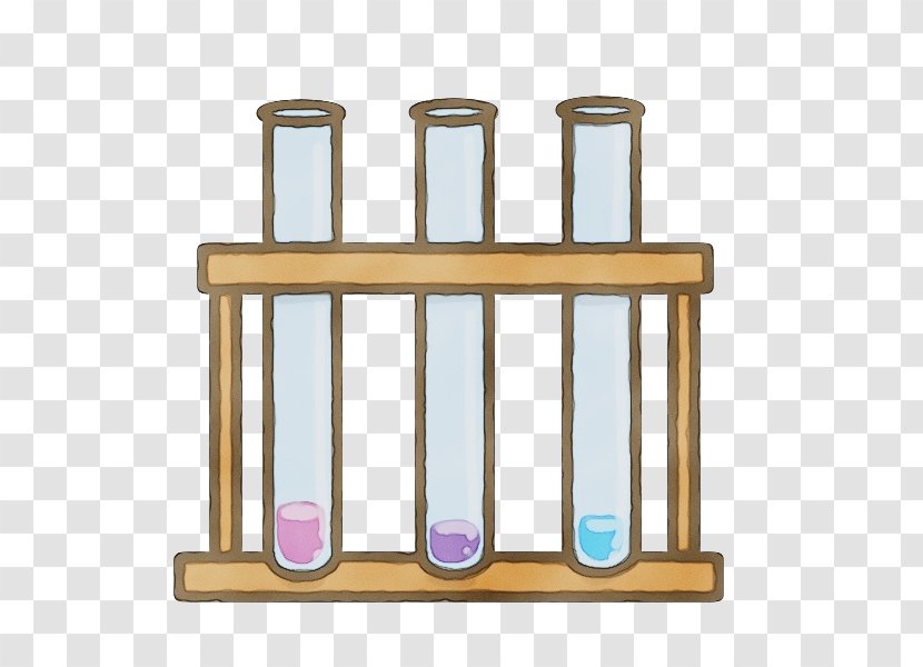 Test Tube Shelf Furniture Table Laboratory Equipment - Glass Wood Transparent PNG