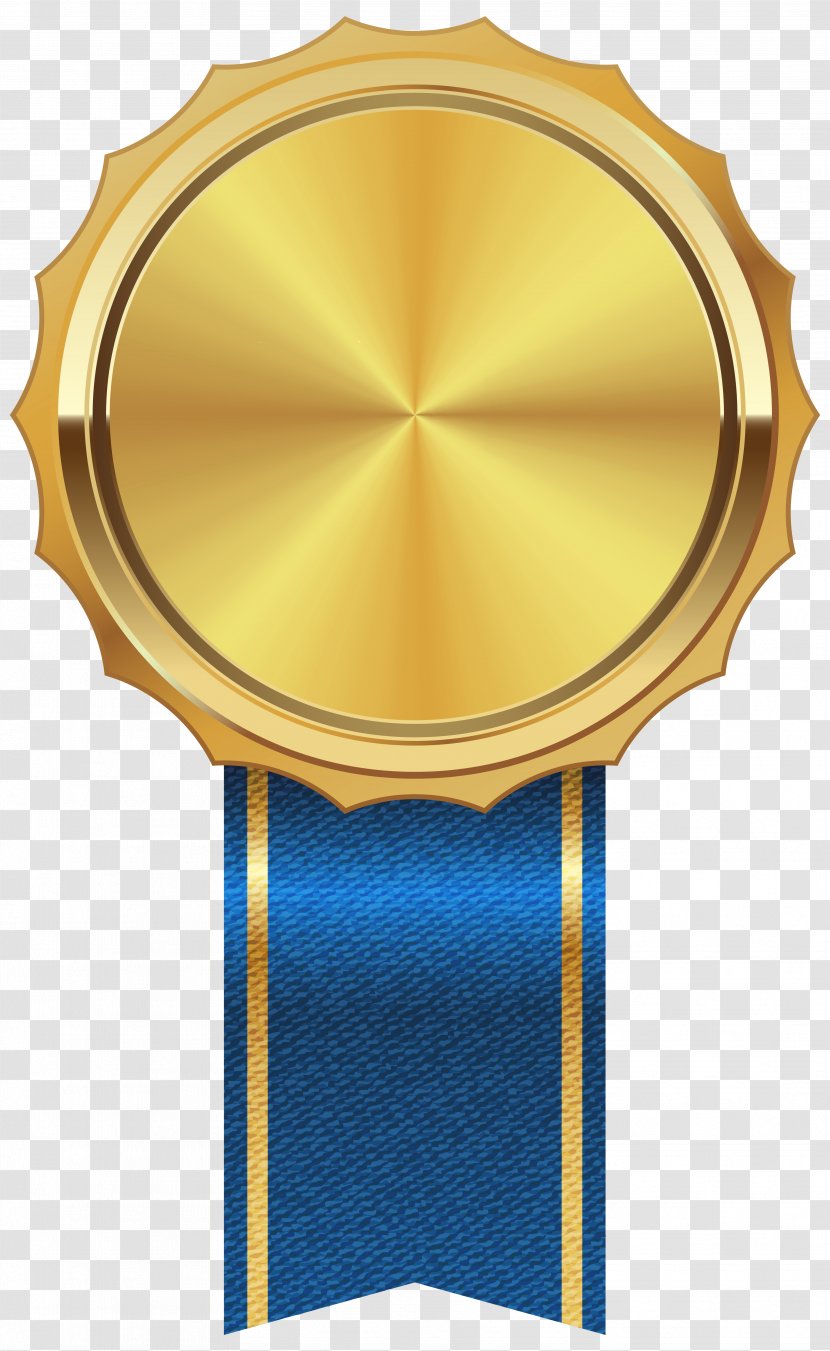 Gold Medal Blue Ribbon Clip Art Transparent PNG