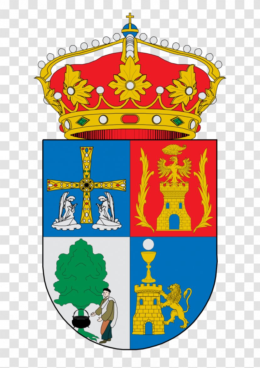 Santa Amalia Escutcheon Coat Of Arms Heraldry City - Spain - Asturias Insignia Transparent PNG