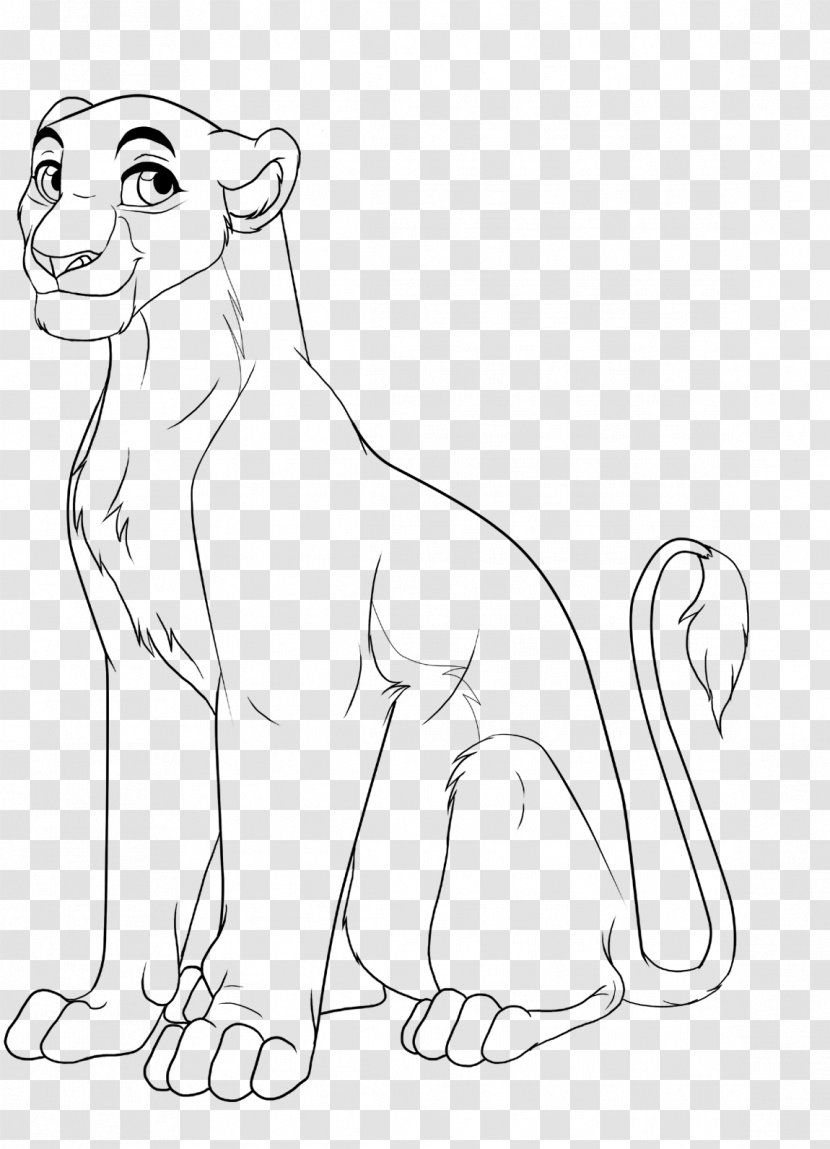 Line Art Lion Drawing Simba - Cat Like Mammal Transparent PNG