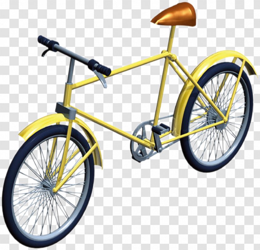 Bicycle Computer Graphics - Vehicle - Yellow Bike Transparent PNG