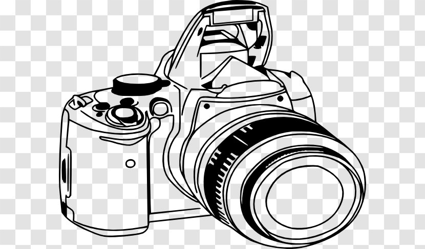Nikon D3100 Digital SLR Camera Clip Art - Line Transparent PNG