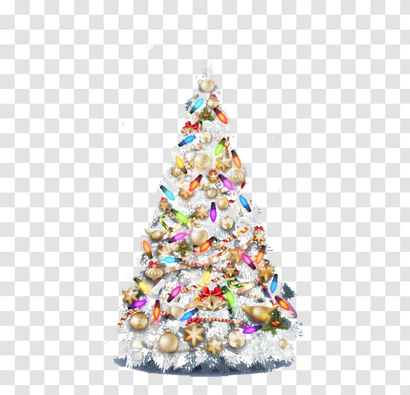 Christmas Tree Adobe Illustrator - Beautifully Designed Silver Vector Material Transparent PNG