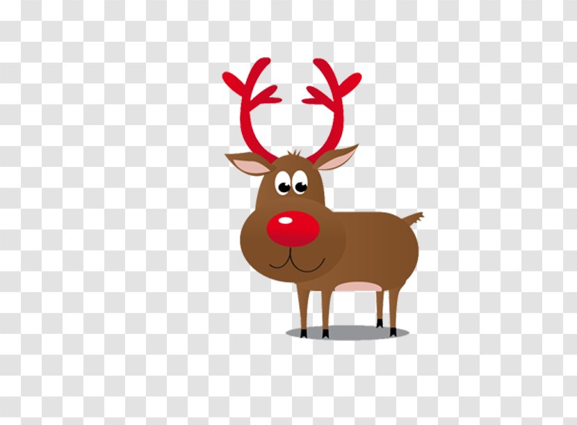 Rudolph Elk Santa Claus Deer Christmas - Illustrator Transparent PNG
