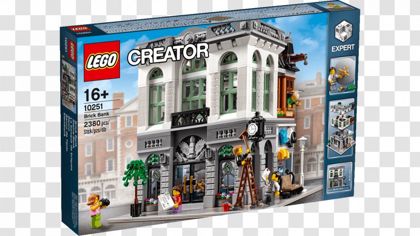 Lego Creator Bank Modular Buildings Minifigure - Toy - Brick Transparent PNG