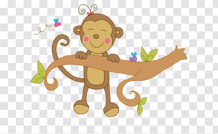 Baby Monkeys Diaper Cuteness Clip Art - Swinging Cliparts Transparent PNG