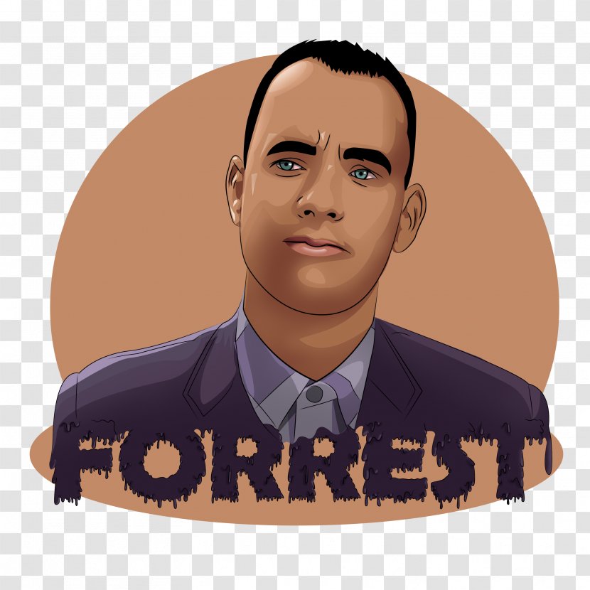 Forrest Gump Cartoon Illustration GIF - Gentleman - Theme Noten Transparent PNG