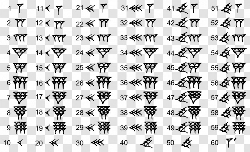 Babylonian Numerals Numeral System Number Maya - Egyptian - Mathematics Transparent PNG
