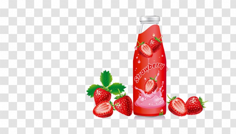 Strawberry Juice Milk Drink - Natural Foods - Fruit Transparent PNG