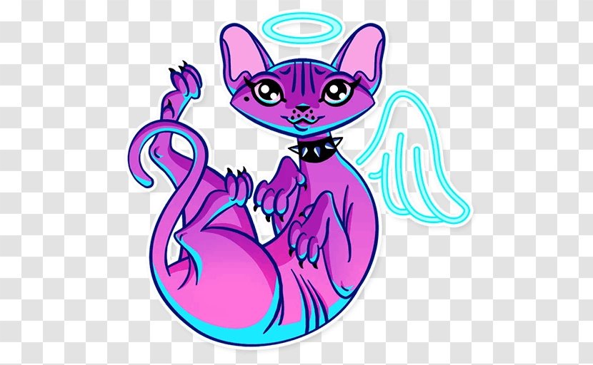 Sticker Whiskers Telegram Cat Clip Art - Line Transparent PNG