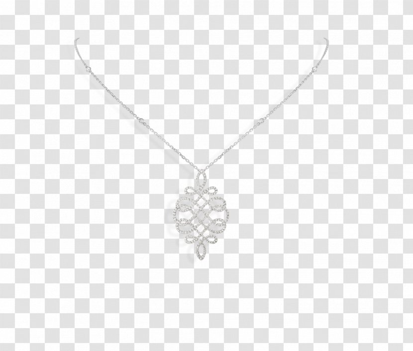 Charms & Pendants Necklace Body Jewellery Silver Chain - Black And White Transparent PNG