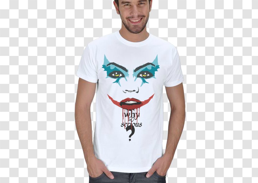 T-shirt Sleeve Crew Neck Cotton - Joker - Why So Serious Transparent PNG
