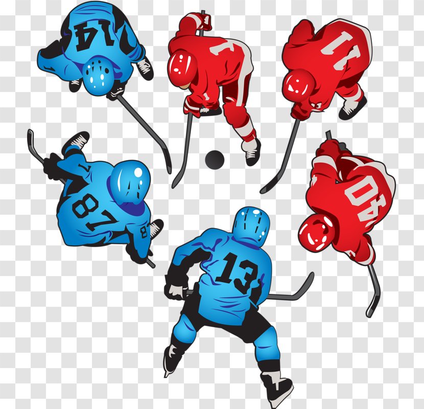 Clip Art - Cartoon - Hockey Game Transparent PNG