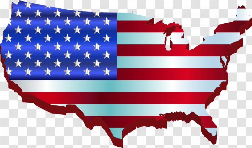 Flag Of The United States Map Clip Art - Stock Photography - USA Transparent PNG