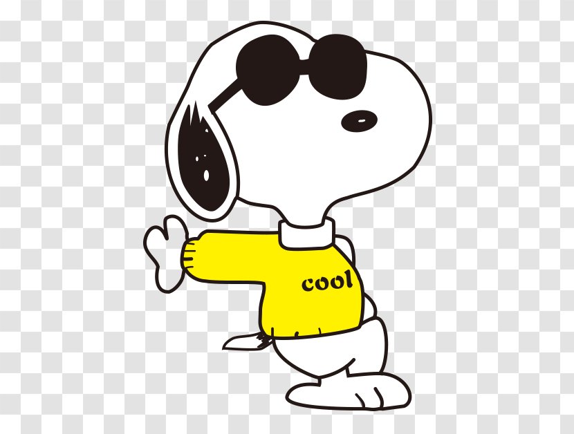 Snoopy Joe Cool Charlie Brown Woodstock Drawing Fictional Character Cartoon Wearing Sunglasses Snoop Puppy Transparent Png