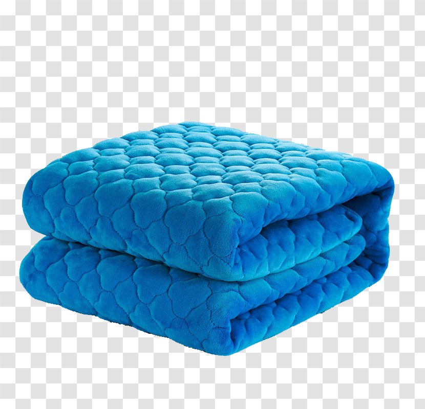 Flannel Blue Textile Mattress - Carpet - Peacock Transparent PNG