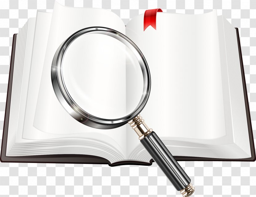 Magnifying Glass Book Clip Art - Open Transparent PNG