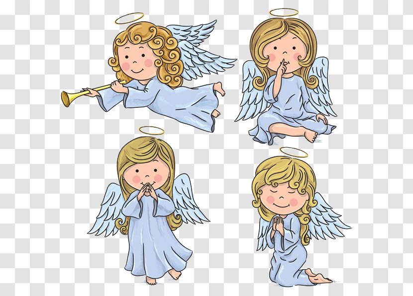 Angel Cartoon Clip Art - Flower Transparent PNG