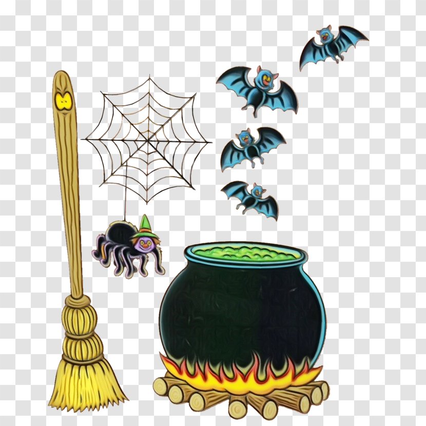 Clip Art Broom Cauldron Tree Plant - Cookware And Bakeware Transparent PNG