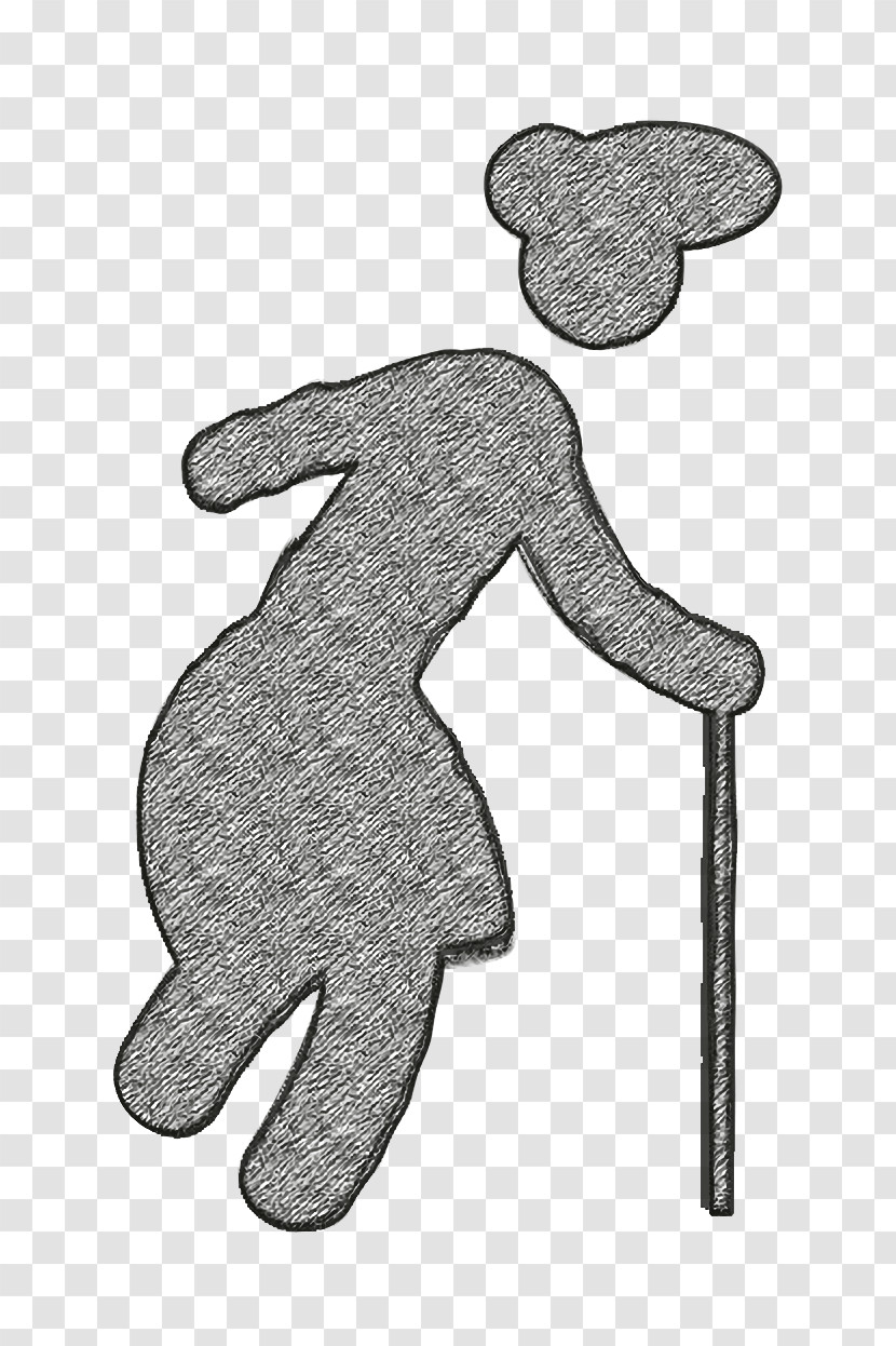 Old Lady Walking Icon People Icon Old Icon Transparent PNG