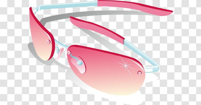 Decorative Letters Clip Art Women Goggles - Sunglasses - Pink Glasses Transparent PNG