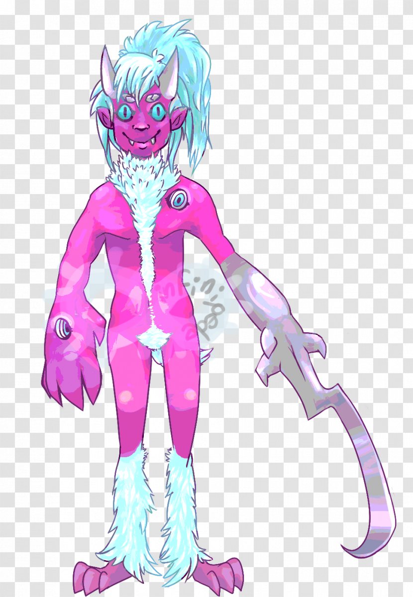 Demon Pink M Figurine Organism - Cartoon Transparent PNG