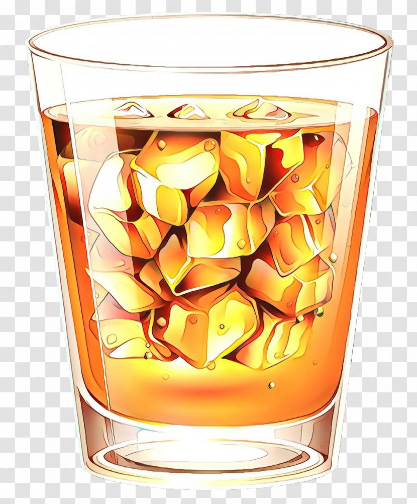 Drinkware Old Fashioned Glass Drink Highball Distilled Beverage - Whisky Transparent PNG