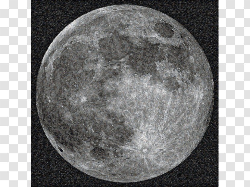 Full Moon Google Lunar X Prize Phase Celestial Event - Black And White Transparent PNG