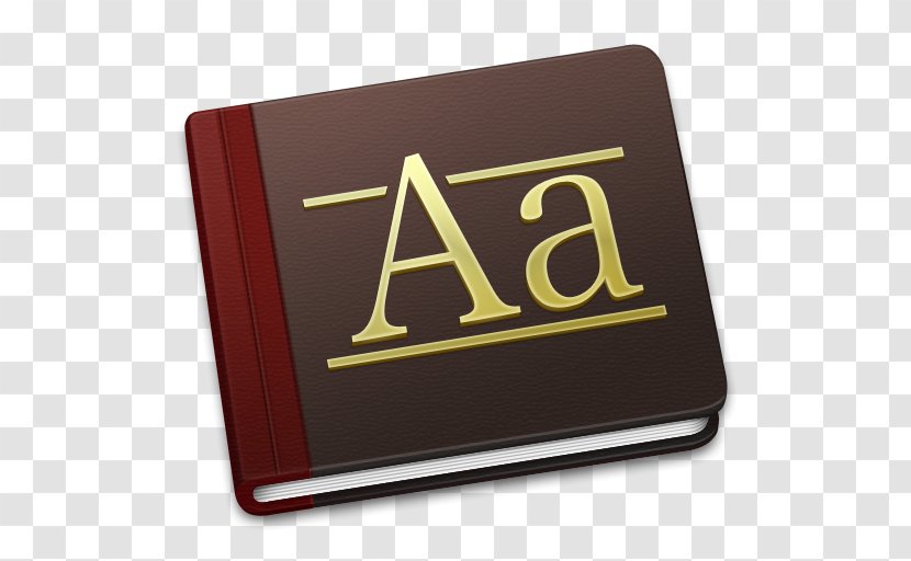 Computer Accessory Brand Sign - Dictionary - Font Book Transparent PNG