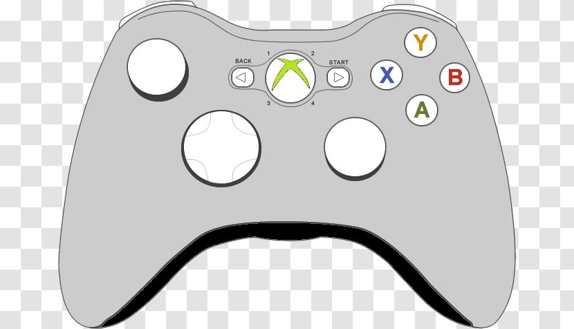 Xbox 360 Controller One Game Clip Art - Playstation Accessory - HD Transparent PNG