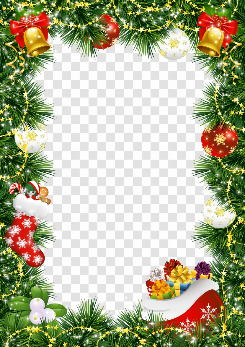 Santa Claus Christmas Decoration Picture Frame Tree - Pattern Transparent PNG