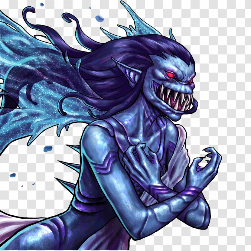 Gems Of War Demon Mana Drained Blue Purple - Watercolor - Spoiler Alert Transparent PNG