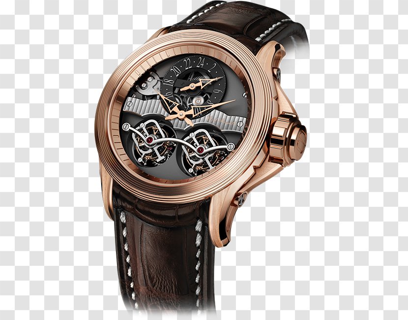 Watch Tourbillon Complication Cecil Purnell Clock - Metal - Bassoon Case Leather Transparent PNG