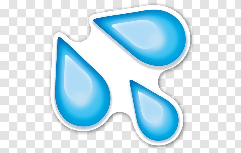 Emoji Sticker Symbol Splash Perspiration - Apple Transparent PNG