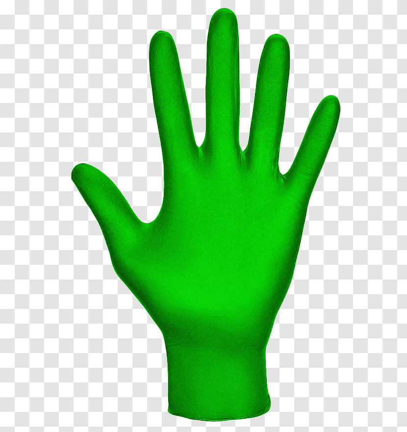 Green Finger Hand Personal Protective Equipment Glove Transparent PNG