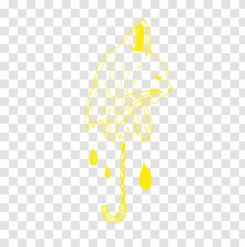 Cat Canidae Dog Yellow - Organism - It's Raining Transparent PNG