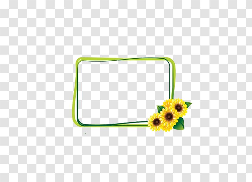 Picture Frame Illustration - Royaltyfree - Sunflower Square Box Transparent PNG