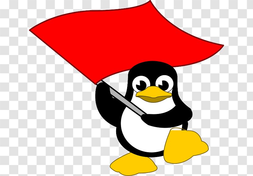 Penguin Tuxedo Flag Clip Art - Linux Transparent PNG